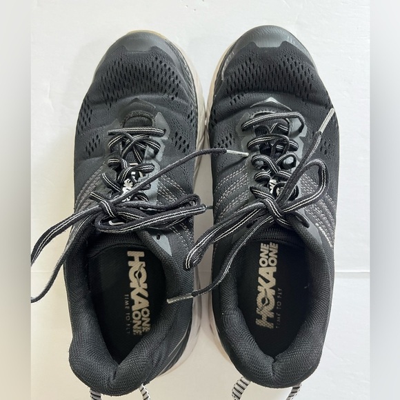 Hoka One One Clifton 6 Black White Size 9 Wide - Picture 6 of 8